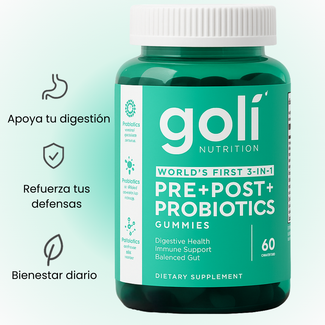 “Goli Zero Azúcar - Salud Digestiva, Relajo & Energía en 3 Gomitas”