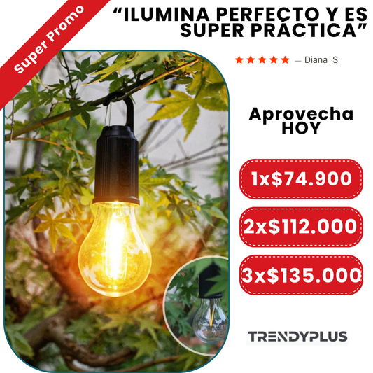 Bombilla led solar Portátil